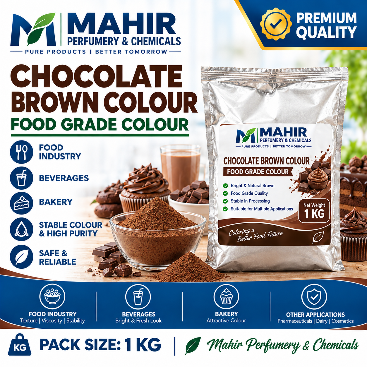 Chocolate Brown Colour 1kg (চকলেট ব্রাউন কালার)