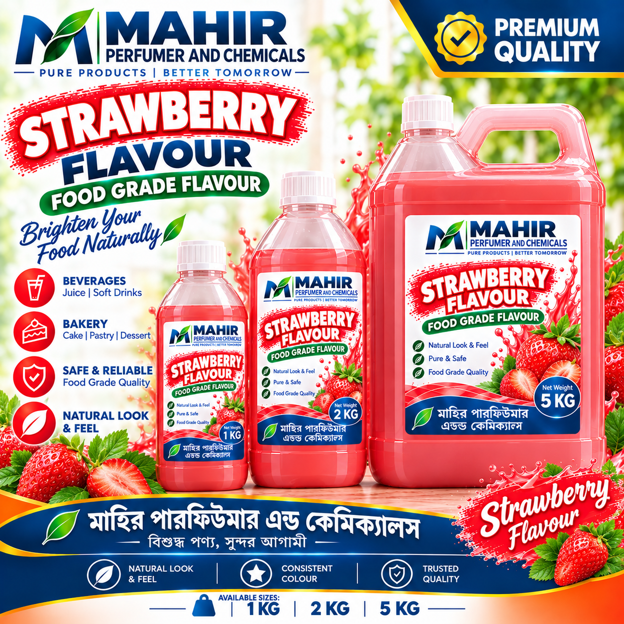 Strawberry Flavour 1kg / 2kg / 5kg (স্ট্রবেরি ফ্লেভার)